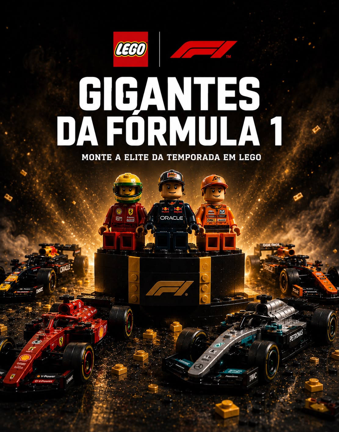 LEGO da Formula 1 — pilotos e carros de corrida